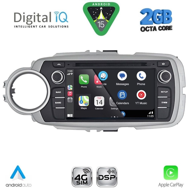DIGITAL IQ BLD 030_CPA (7" DECK) MULTIMEDIA SYSTEM for TOYOTA YARIS mod. 2011-2020