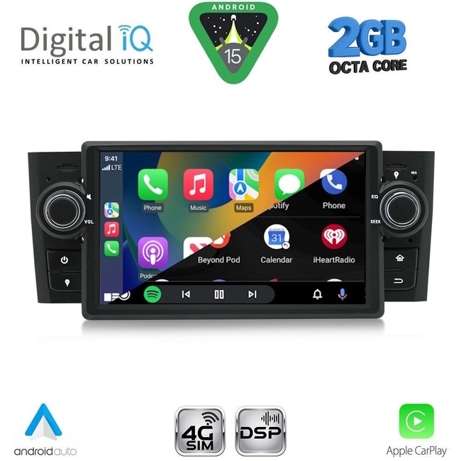 DIGITAL IQ BLF 363_CPA (7" DECK) MULTIMEDIA SYSTEM for FIAT GRANDE PUNTO mod. 2005-2012