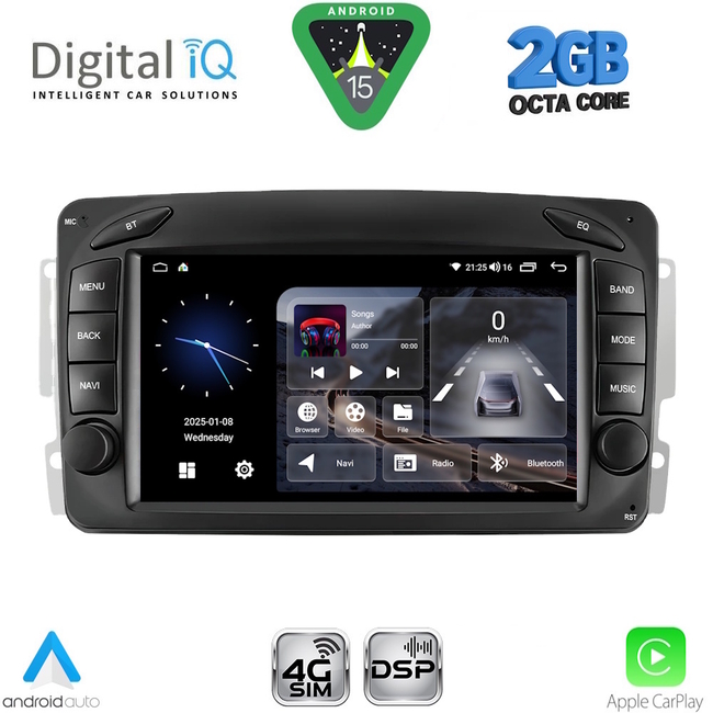 DIGITAL IQ BLF 371_CPA (7" DECK) MULTIMEDIA SYSTEM for MERCEDES C (W203) - CLK (W209) mod. 1999-2004