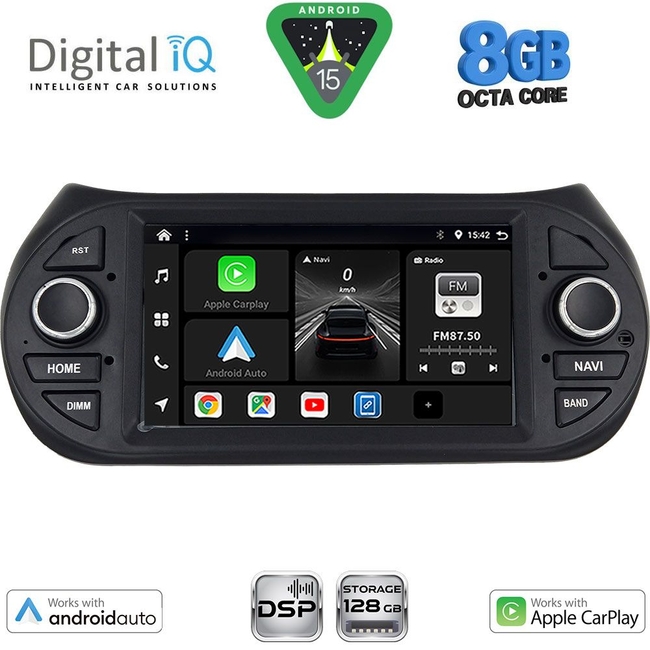 DIGITAL IQ BXF 792_CPAA (7" DVD) MULTIMEDIA SYSTEM for CT NEMO – FT FIORINO-QUBO – PG BIPPER mod. 2008>