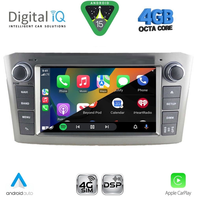 DIGITAL IQ BLG 425SL_CPA (7″ DECK) MULTIMEDIA OEM for TOYOTA AVENSIS (T25) mod. 2003-2009 (SILVER)