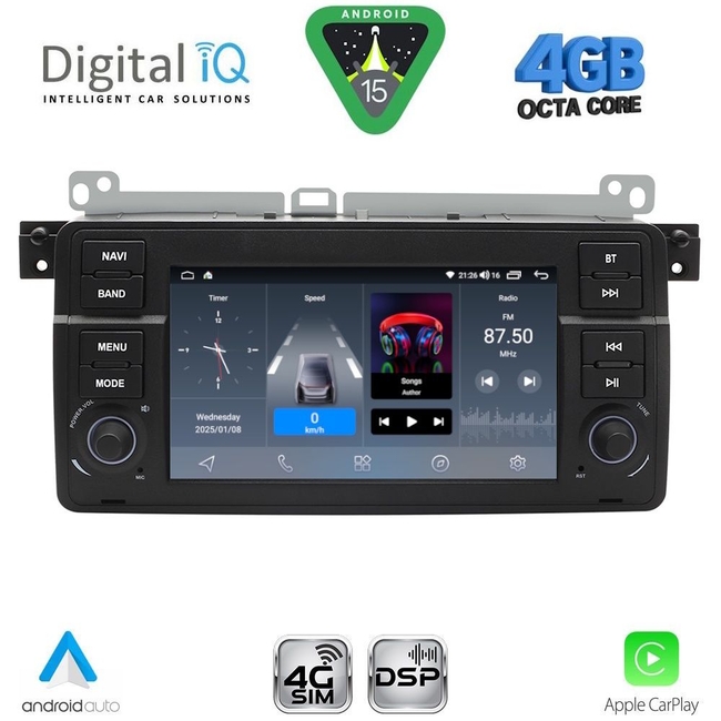 DIGITAL IQ BLG 452_CPA (7" DECK) MULTIMEDIA SYSTEM for BMW S.3 (E46) mod. 1998-2005
