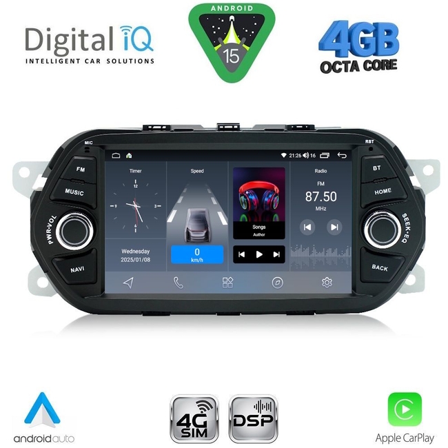 DIGITAL IQ BLG 455_CPA (7″ DECK) MULTIMEDIA OEM for FIAT TIPO mod. 2015-2023