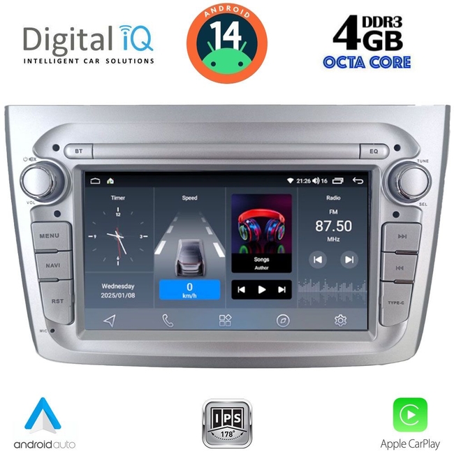DIGITAL IQ BLG 457_CPA (7" DECK) MULTIMEDIA SYSTEM for ALFA ROMEO MITO mod. 2008-2018