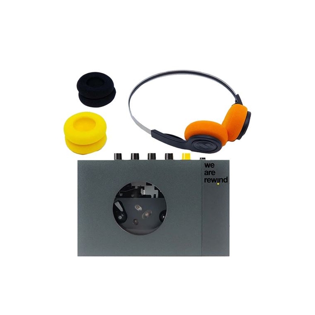 BUNDLE WE ARE REWIND Keith Φορητό Kασετόφωνο Γκρι με ακουστικά Bluetooth
