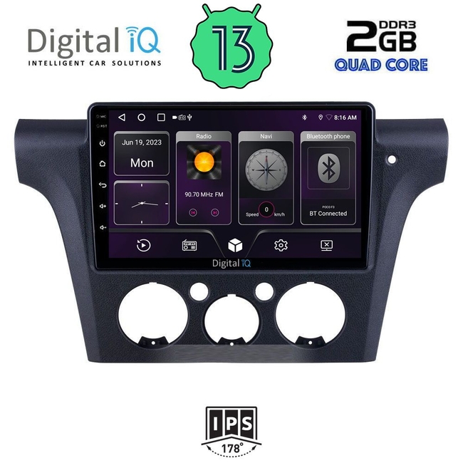 DIGITAL IQ BXB 1441_GPS CLIMA (10inc) MULTIMEDIA TABLET for MITSUBISHI OUTLANDER mod. 2001-2005 with CLIMA