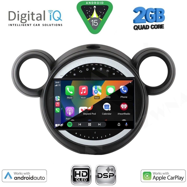 DIGITAL IQ BXC 3065_CPAA (9inc) MULTIMEDIA TABLET for MINI COUNTRYMAN (R60) mod. 2010-2016 - PACEMAN (R61) mod. 2013-2016