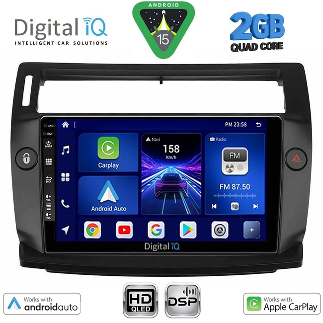 DIGITAL IQ BXC 3084BL_CPAA (9inc) MULTIMEDIA TABLET for CITROEN C4 mod. 2004-2011 (BLACK)