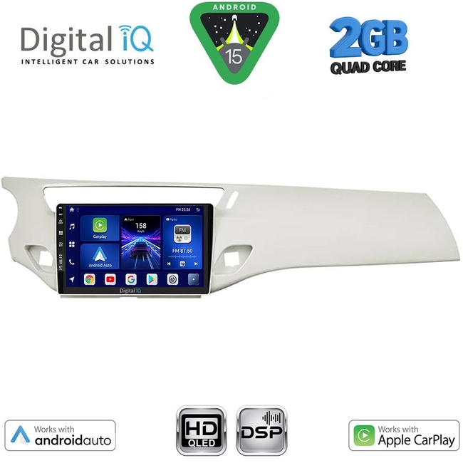 DIGITAL IQ BXC 3092WH_CPAA (9inc) MULTIMEDIA TABLET for CITROEN C3 - DS3 mod. 2009-2016 (WHITE)
