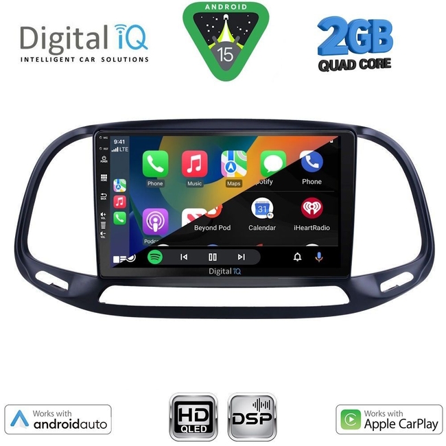DIGITAL IQ BXC 3138_CPAA (9inc) MULTIMEDIA TABLET for FIAT DOBLO – OPEL COMBO mod. 2015-2018