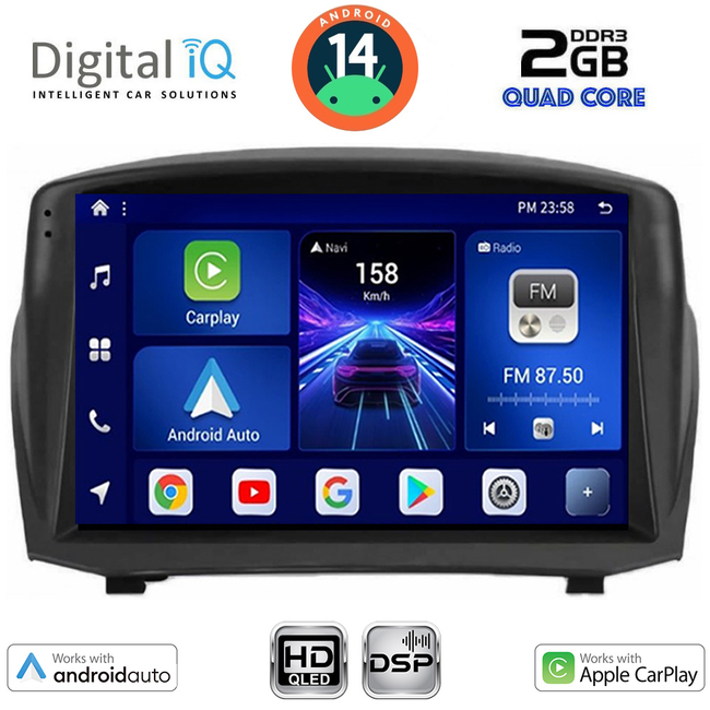 DIGITAL IQ BXC 3154B_CPAA (9inc) MULTIMEDIA TABLET for FORD FIESTA mod. 2008-2017