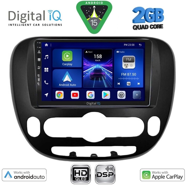 DIGITAL IQ BXC 3321_CPAA (9inc) MULTIMEDIA TABLET for KIA SOUL mod. 2014-2025