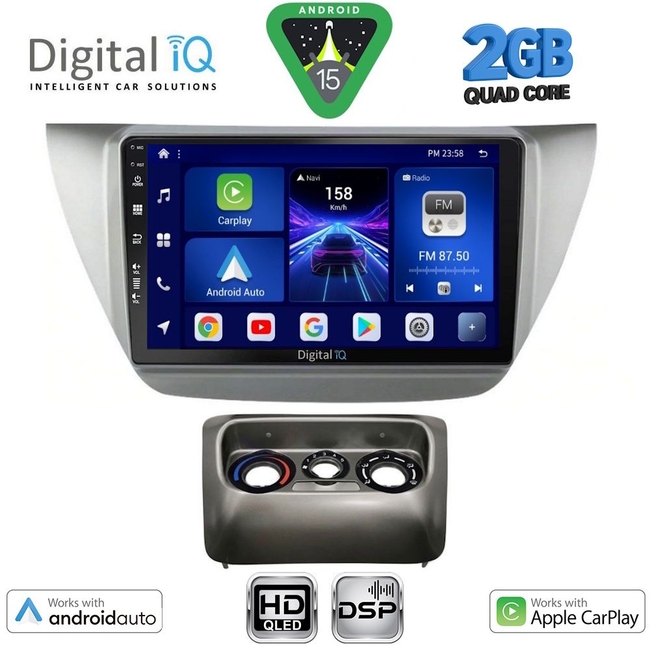 DIGITAL IQ BXC 3433_CPAA (9inc) MULTIMEDIA TABLET for MITSUBISHI LANCER mod. 2000-2007