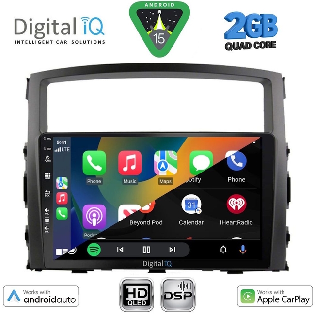 DIGITAL IQ BXC 3446_CPAA (9inc) MULTIMEDIA TABLET for MITSUBISHI PAJERO mod. 2006-2013