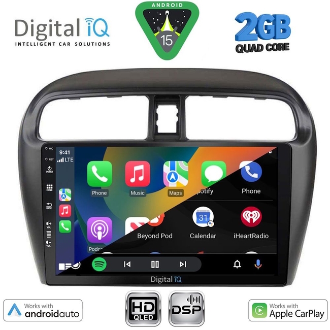 DIGITAL IQ BXC 3448_CPAA (9inc) MULTIMEDIA TABLET for MITSUBISHI SPACESTAR mod. 2013-2020