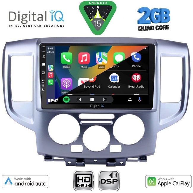 DIGITAL IQ BXC 3458SL_CPAA (9inc) MULTIMEDIA TABLET for NISSAN NV 200 mod. 2009-2020 (SILVER)