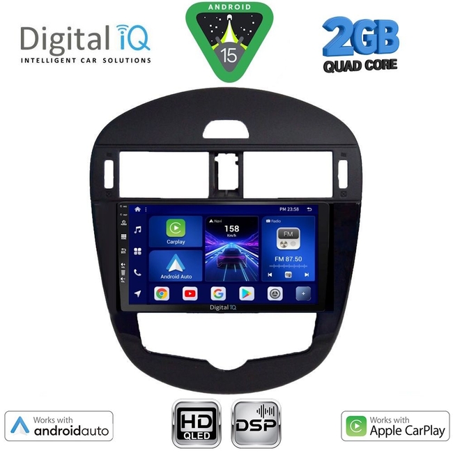 DIGITAL IQ BXC 3470_CPAA CLIMA (9inc) MULTIMEDIA TABLET for NISSAN PULSAR mod. 2014-2020