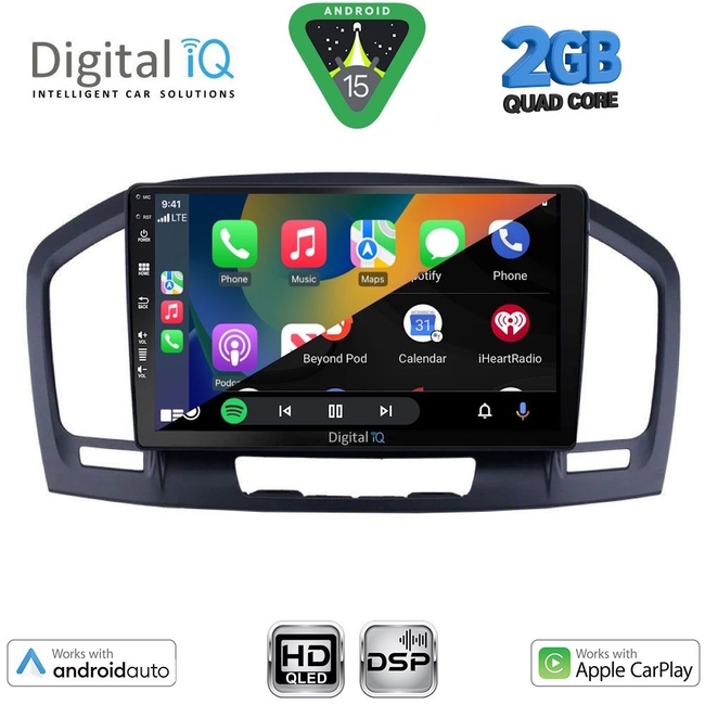 DIGITAL IQ BXC 3491BL_CPAA (9inc) MULTIMEDIA TABLET for OPEL INSIGNIA  mod. 2008-2013 (BLACK)