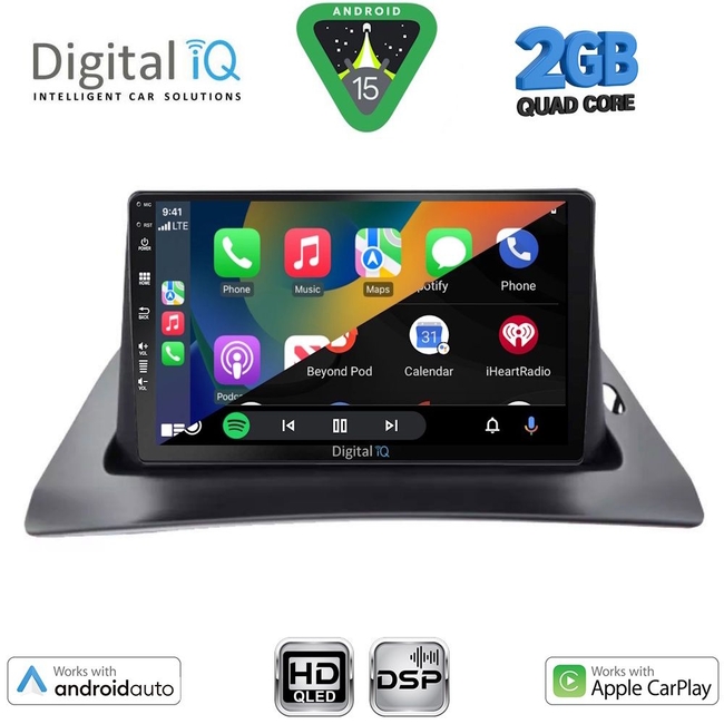 DIGITAL IQ BXC 3550_CPAA (9inc) MULTIMEDIA TABLET for RENAULT KANGOO mod. 2010-2021