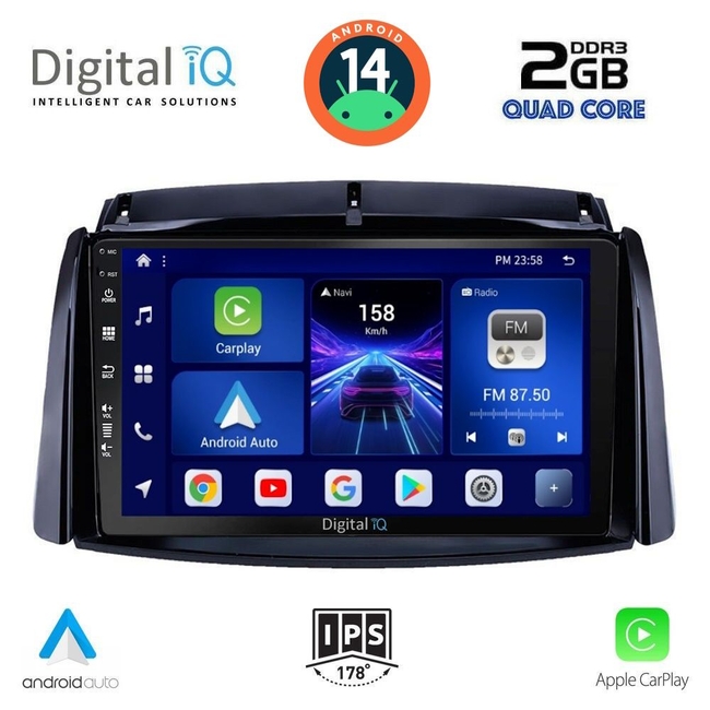 DIGITAL IQ BXC 3551_CPAA (9inc) MULTIMEDIA TABLET for RENAULT KOLEOS mod. 2006-2016