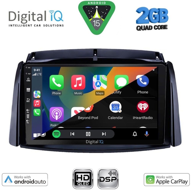 DIGITAL IQ BXC 3551_CPAA (9inc) MULTIMEDIA TABLET for RENAULT KOLEOS mod. 2006-2016