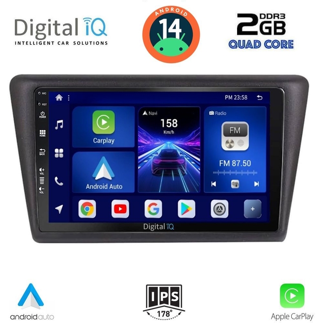 DIGITAL IQ BXC 3600_CPAA (9inc) MULTIMEDIA TABLET for SKODA RAPID SPACEBACK mod. 2014&gt;