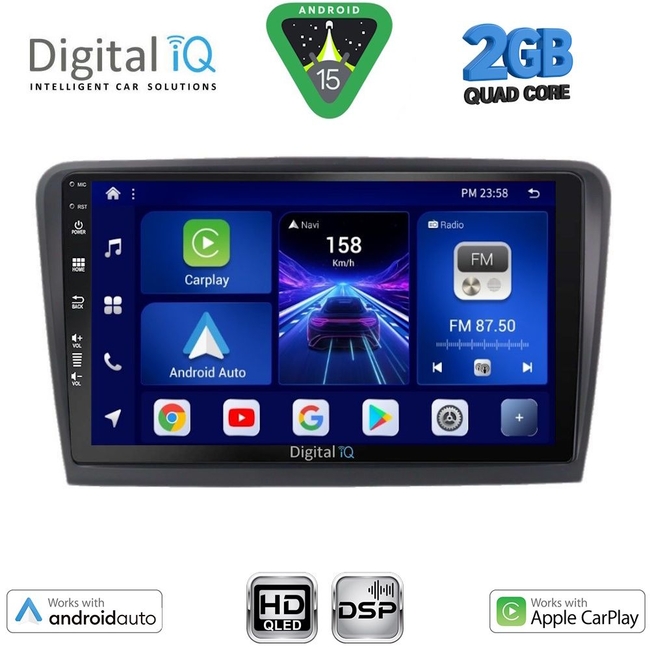 DIGITAL IQ BXC 3601_CPAA (9inc) MULTIMEDIA TABLET for SKODA RAPID  mod. 2012-2023