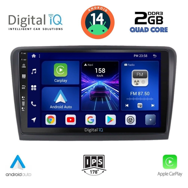 DIGITAL IQ BXC 3604_CPAA (10inc) MULTIMEDIA TABLET for SKODA SUPERB mod. 2008-2015