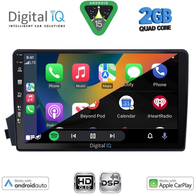 DIGITAL IQ BXC 3650_CPAA (9inc) MULTIMEDIA TABLET for SSANGYONG ACTYON – KYRON mod. 2006-2015