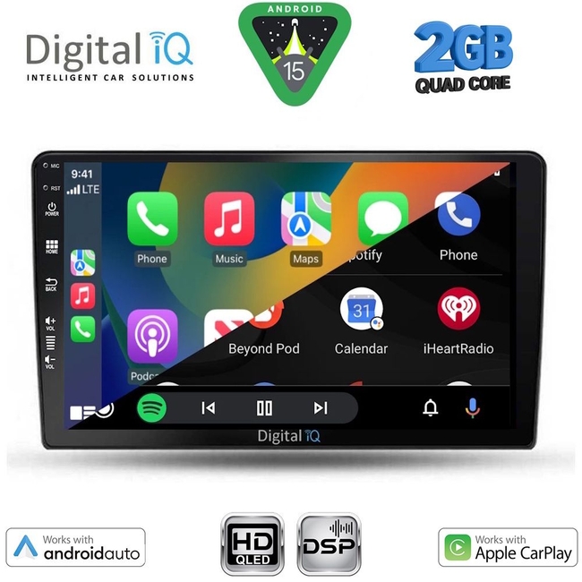 DIGITAL IQ BXC 3702_CPAA (9inc) MULTIMEDIA TABLET for TOYOTA AURIS mod. 2007-2012