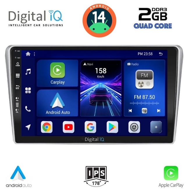 DIGITAL IQ BXC 3704_CPAA (9inc) MULTIMEDIA TABLET for TOYOTA AVENSIS (T25) mod. 2003-2009