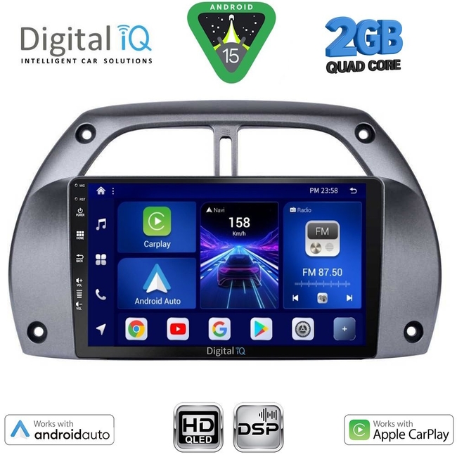 DIGITAL IQ BXC 3730_CPAA A/C (9inc) MULTIMEDIA TABLET for TOYOTA RAV 4 mod. 2000-2006
