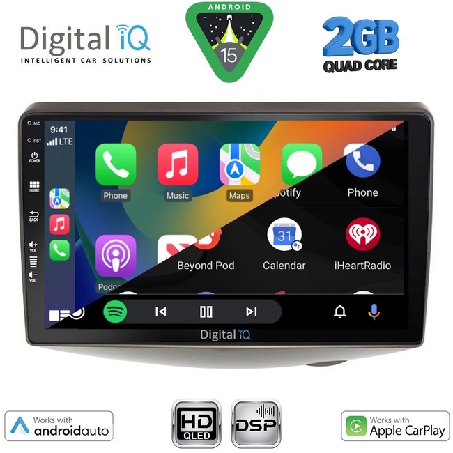 DIGITAL IQ BXC 3735_CPAA (9inc) MULTIMEDIA TABLET for TOYOTA YARIS mod. 1999-2006