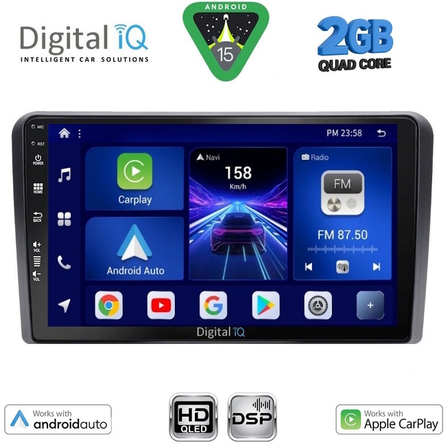 DIGITAL IQ BXC 3744_CPAA (9inc) MULTIMEDIA TABLET for  GOLF 4 mod. 1998-2003