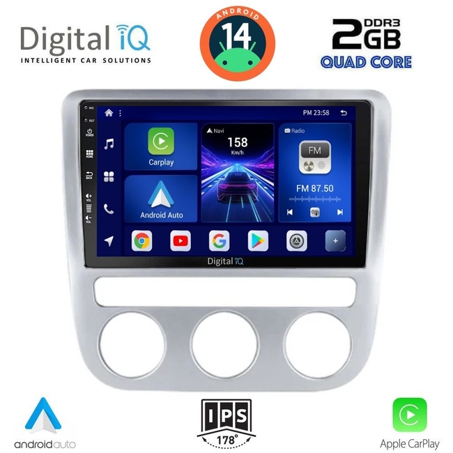 DIGITAL IQ BXC 3752_CPAA CLIMA (9inc) MULTIMEDIA TABLET for VW EOS mod. 2006&gt; - SCIROCCO mod. 2008-2014