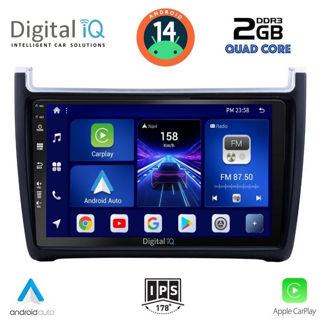 DIGITAL IQ BXC 3757_CPAA (9inc) MULTIMEDIA TABLET for VW POLO mod. 2014-2017