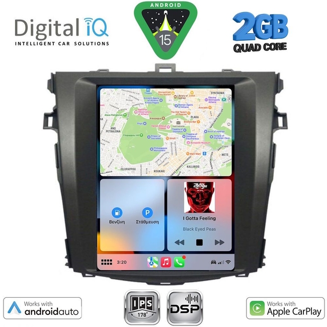 DIGITAL IQ BXC 3963_CPAA TESLA STYLE for TOYOTA COROLLA 4D mod. 2006-2012