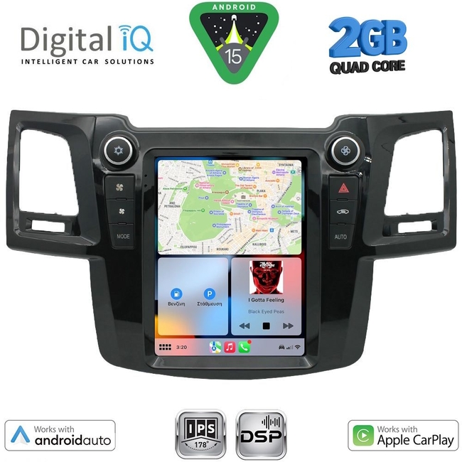DIGITAL IQ BXC 3965_CPAA TESLA STYLE for TOYOTA HILUX mod. 2005-2015