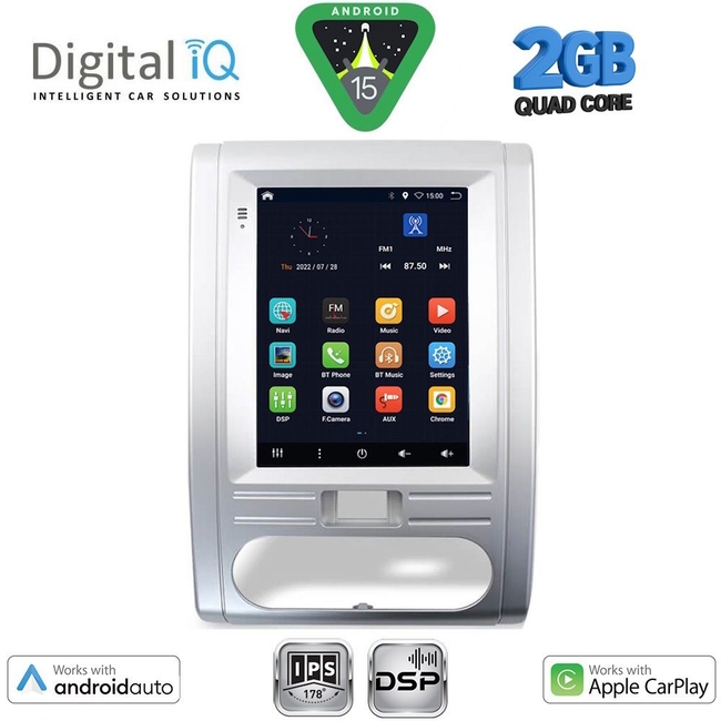 DIGITAL IQ BXC 3967_CPAA TESLA STYLE for NISSAN XTRAIL mod. 2007-2014