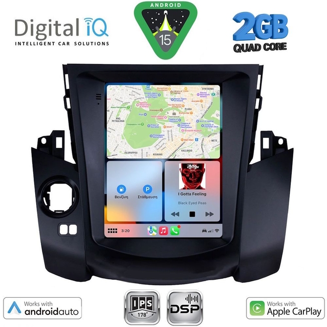 DIGITAL IQ BXC 3969_CPAA TESLA STYLE for TOYOTA RAV 4 mod. 2006-2012