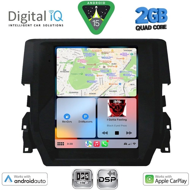 DIGITAL IQ BXC 3975_CPAA TESLA STYLE for HONDA CIVIC mod. 2016-2021