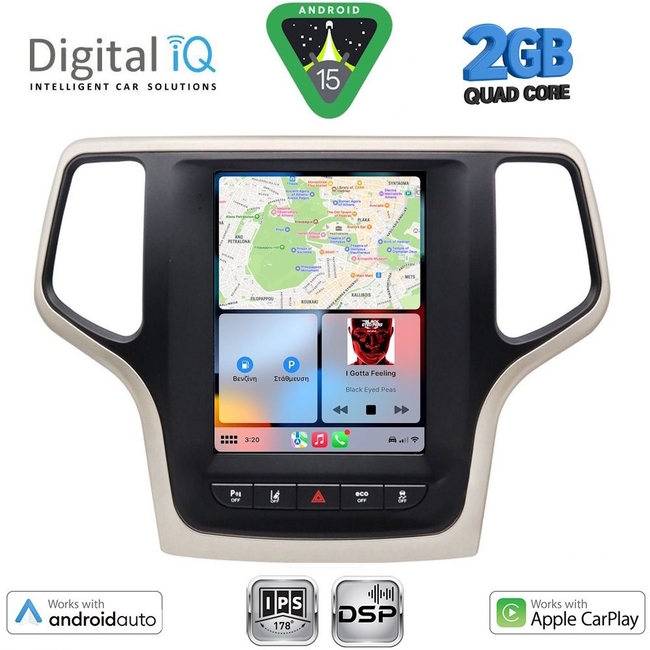DIGITAL IQ BXC 3983_CPAA TESLA STYLE for JEEP GRAND CHEROKEE mod. 2014-2019