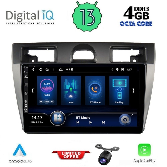 DIQ BXD 6153_CPA (9inc) MULTIMEDIA TABLET for FORD FIESTA mod. 2005-2008