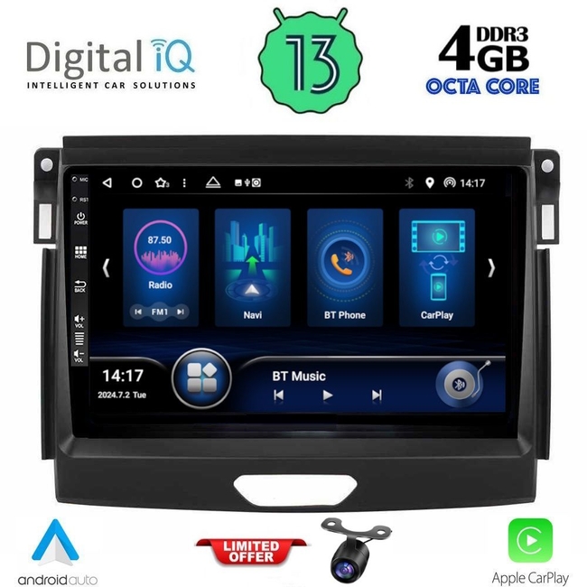 DIQ BXD 6172_CPA (9inc) MULTIMEDIA TABLET for FORD RANGER mod. 2015-2018