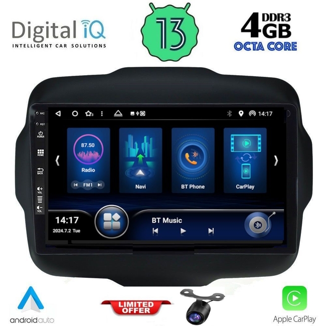 DIQ BXD 6290_CPA (9inc) MULTIMEDIA TABLET for JEEP RENEGADE mod. 2014>