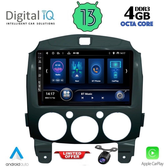 DIQ BXD 6361_CPA (9inc) MULTIMEDIA TABLET for MAZDA 2  mod. 2007-2014