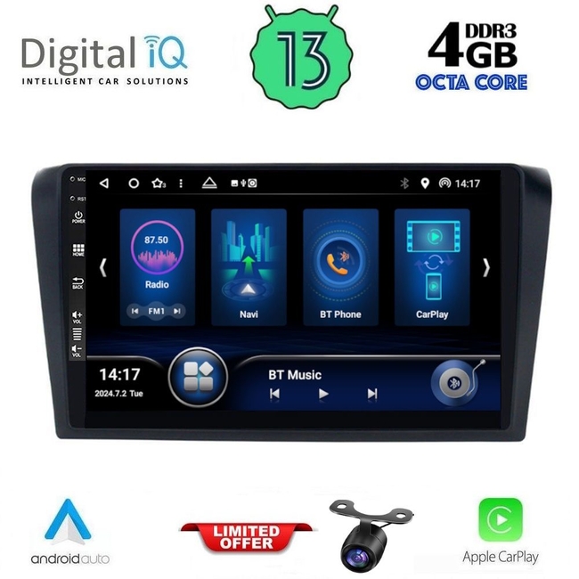 DIQ BXD 6365_CPA (9inc) MULTIMEDIA TABLET for MAZDA 3 mod. 2003-2008