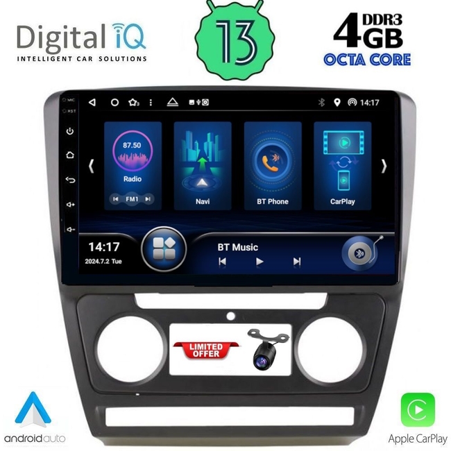 DIQ BXD 6595_CPA (10inc) MULTIMEDIA TABLET for SKODA OCTAVIA 5 mod. 2005-2012