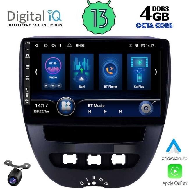 DIQ BXD 6707_CPA (10inc) MULTIMEDIA TABLET for CITROEN C1-PEUGEOT 107-TOYOTA AYGO mod. 2005-2014