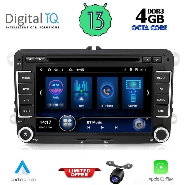 DIGITAL IQ BXE 604_CPA (7'' DVD) MULTIMEDIA SYSTEM for VW - SKODA - SEAT mod. 2004-2014